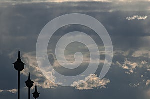 Time clouds over the sky.